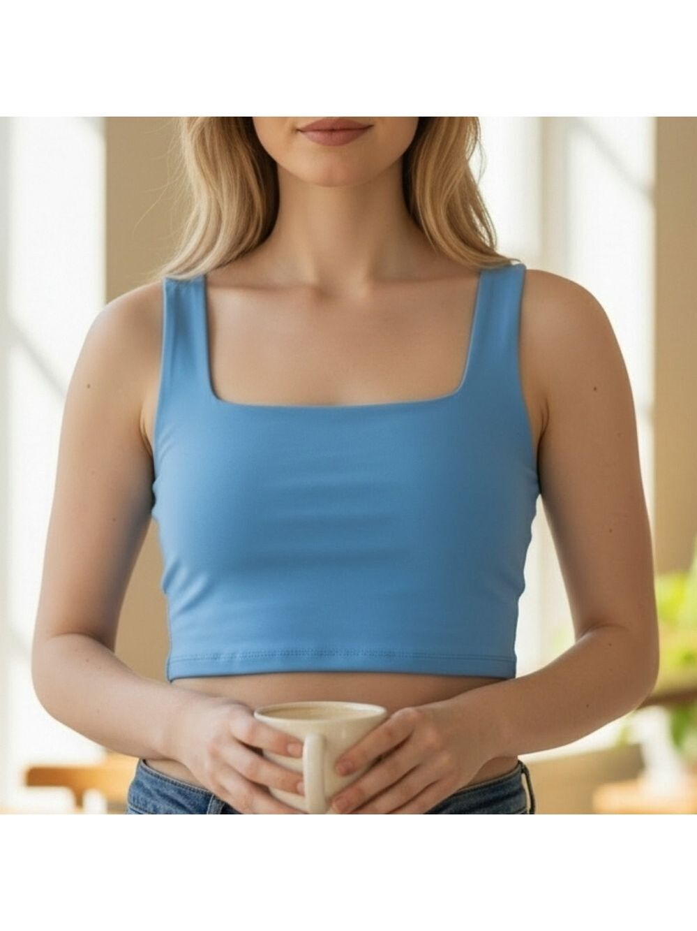 CRZ YOGA Light Blue Sports Bra #BRA2